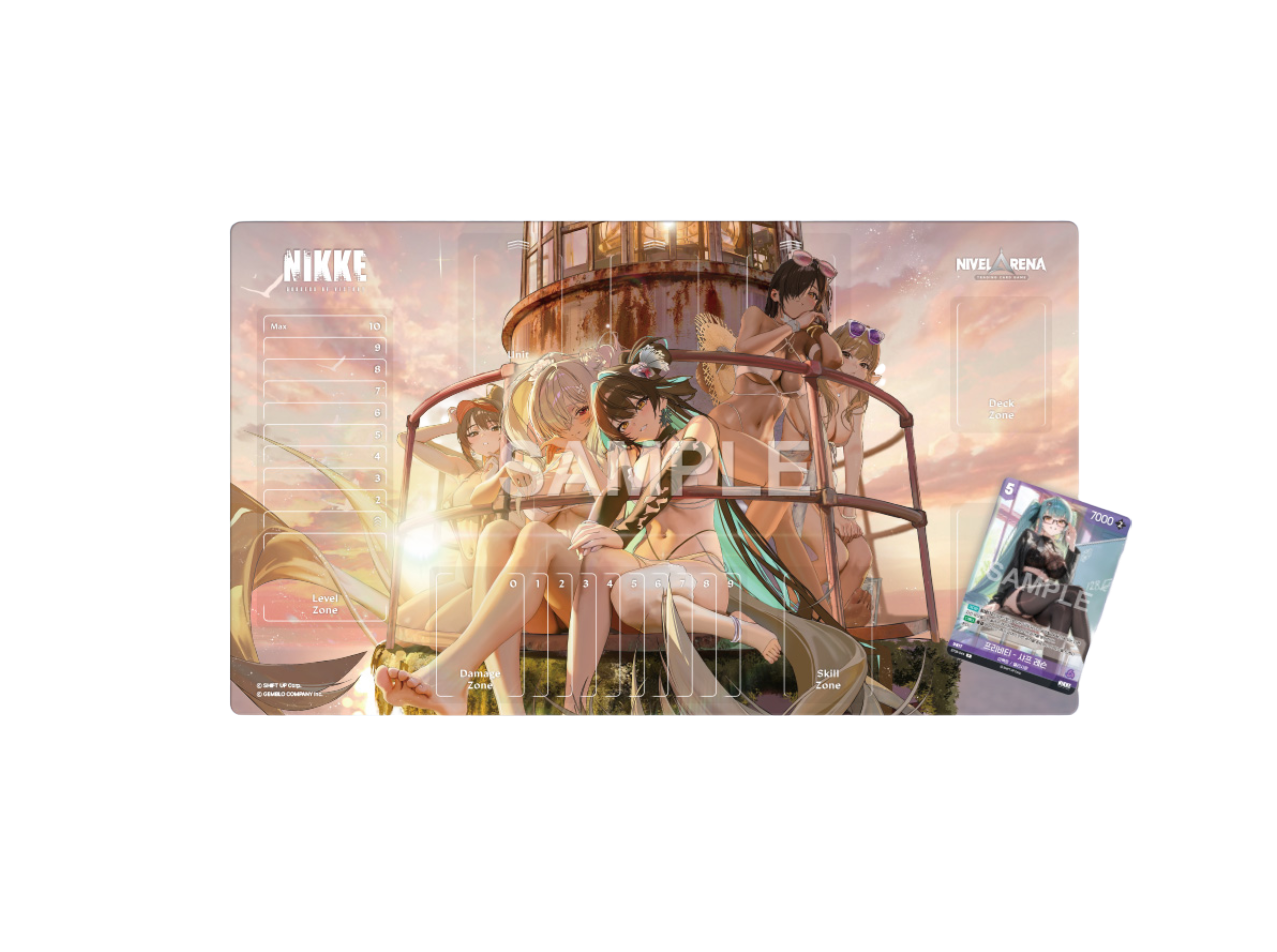 INCLUDES Official NIKKE Game Banner Playmat + Privaty Sharp Lesson BT08-044 P Promo Card! 2026 Illusta Fes 13 Event Exclusive. 100% Authentic Korean Edition.